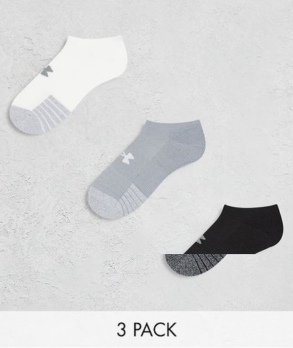 Heatgear - Lot de 3 paires de chaussettes invisibles - Under Armour - Modalova