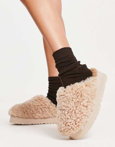 Grosses mules à plateforme en maille bouclée - Sable - Ugg - Modalova