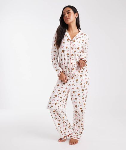 Pyjama de Nol  imprim pudding avec pantalon et chemise  manches longues et revers - Urban Threads - Modalova
