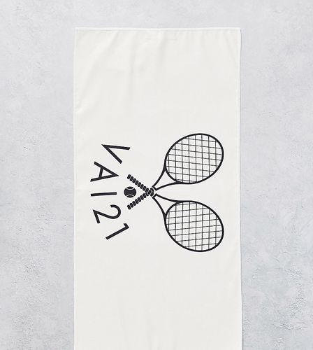 Serviette de sport à imprimé tennis - Crème - VAI21 - Modalova