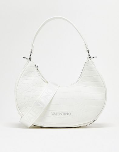 Valentino - Coconut - Sac porté épaule effet croco avec inscription en métal - Valentino Bags - Modalova