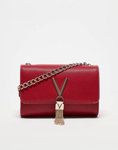 Valentino - Divina - Sac bandoulière avec rabat à pampille - Rouge - Valentino Bags - Modalova