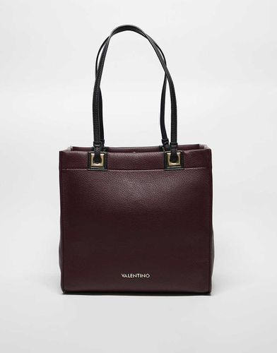 Valentino - Post Re - Sac porté épaule style cabas - Bordeaux - Valentino Bags - Modalova