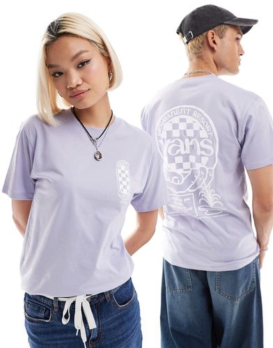T-shirt avec imprimé cercle et mains au dos - Lilas - Vans - Modalova