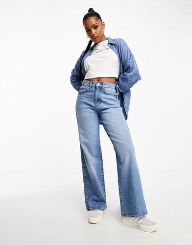 Aware - Pantalon d'ensemble large en jean - moyen délavé - Vero Moda - Modalova