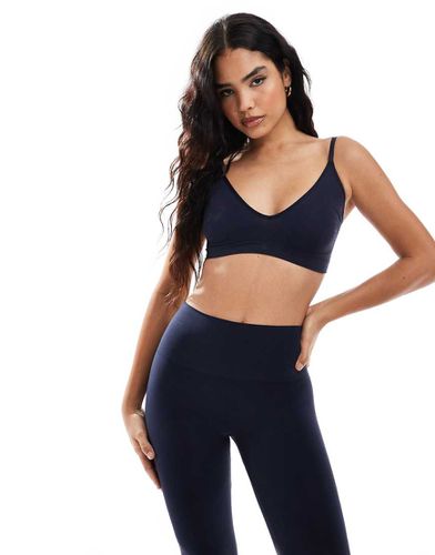 Brassière d'ensemble sans coutures avec décolleté profond en V - foncé - Vero Moda - Modalova