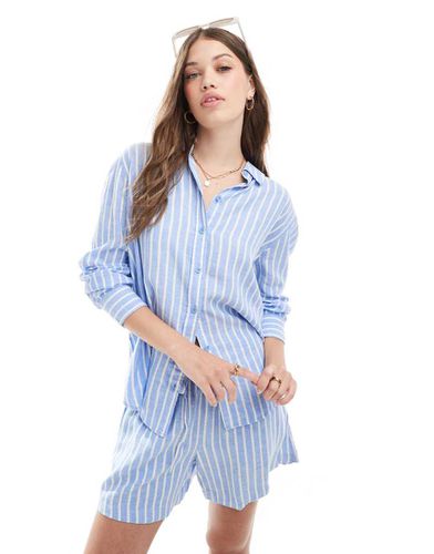 Chemise d'ensemble oversize en lin rayé - Vero Moda - Modalova