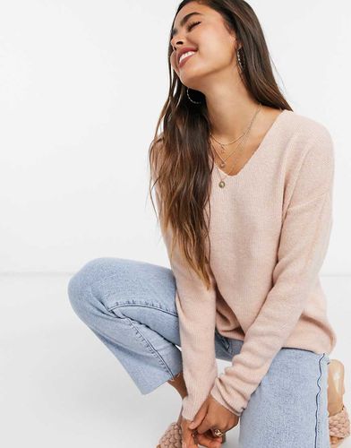 Vero Moda - Pull col V - Rose - Vero Moda - Modalova