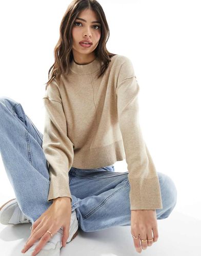 Pull à surpiqûres - Beige - Vero Moda - Modalova