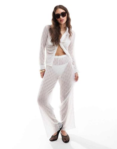 Pantalon de plage d'ensemble texturé - transparent - Vero Moda - Modalova