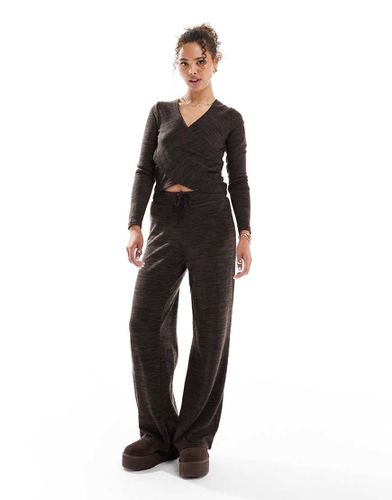 Pantalon d'ensemble ample en jersey - Chocolat chiné - Vero Moda - Modalova