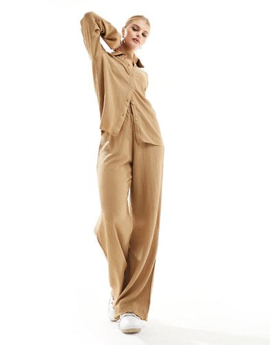 Pantalon d'ensemble en jersey texturé - Beige - Vero Moda - Modalova