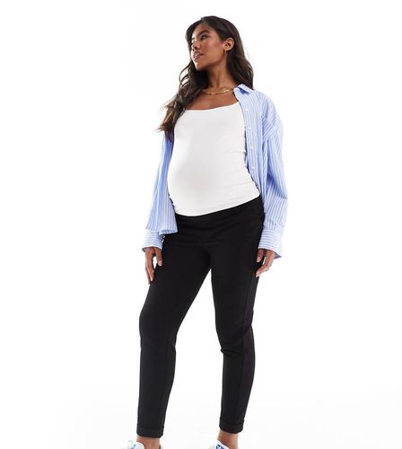 Vero Moda - Pantalon fuselé de grossesse facile à enfiler avec revers - Vero Moda Maternity - Modalova