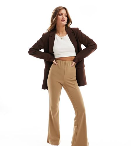 Pantalon évasé en jersey - Beige - Vero Moda Petite - Modalova