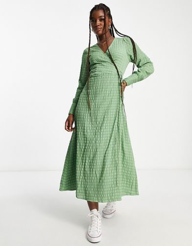 Robe cache-caur texturée mi-longue - Vero Moda - Modalova