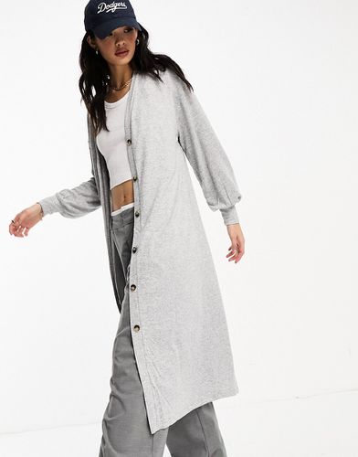 Robe longue boutonnée style gilet en maille - chiné - Vero Moda - Modalova