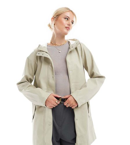 Imperméable enduit avec capuche - Taupe - Vero Moda Tall - Modalova