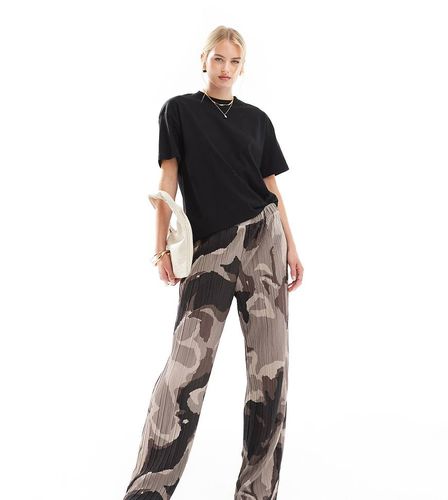 Pantalon large plissé à imprimé abstrait - Vero Moda Tall - Modalova