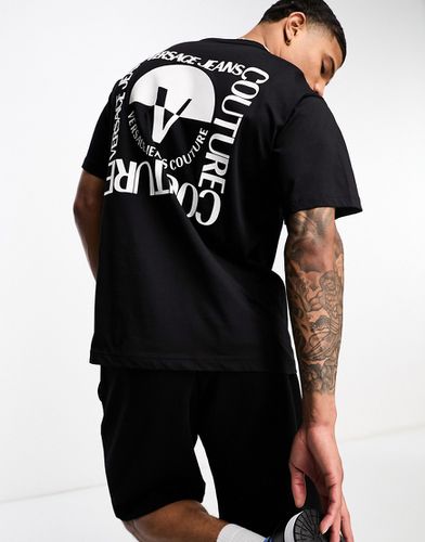T-shirt avec emblème carré imprimé au dos - Noir - Versace Jeans Couture - Modalova