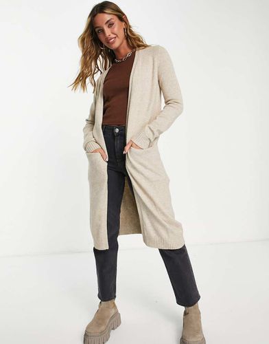 Gilet long bord à bord - Beige - Vila - Modalova