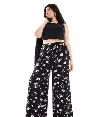Pantalon large à petites fleurs - Yours - Modalova