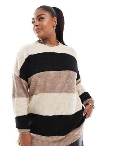 Pull effet color block - Neutre et chocolat - Yours - Modalova