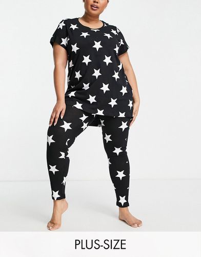 Pyjama avec t-shirt et legging à imprimé étoiles - et blanc - Yours - Modalova