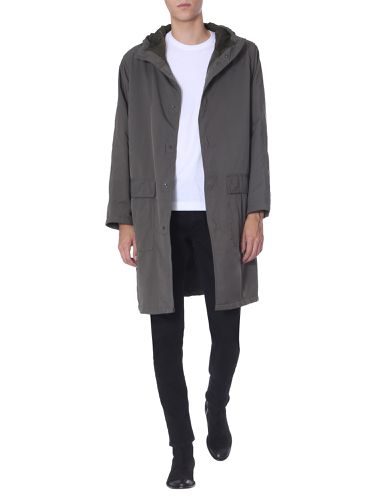 Parka Homme Kaki vert pin en coton