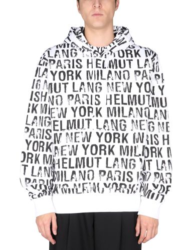 Sweatshirt with all over logo print - helmut lang - Modalova