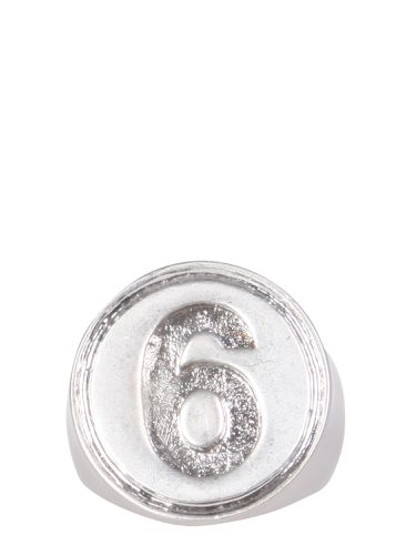 Ring with logo 6 - mm6 maison margiela - Modalova
