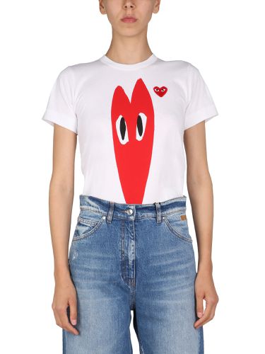 Logo print t-shirt - comme des garcons play - Modalova