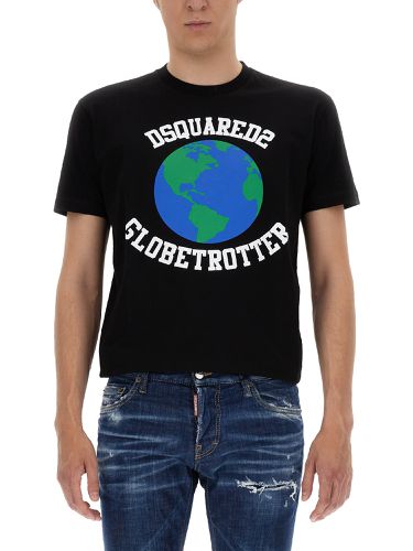 Globetrotter" t-shirt with print - dsquared - Modalova