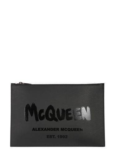 Alexander mcqueen pouch with logo - alexander mcqueen - Modalova