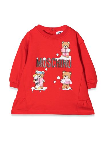 M/l logo dress and teddy bears with gift box - moschino - Modalova