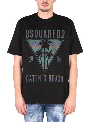 Dsquared caten's beach t-shirt - dsquared - Modalova