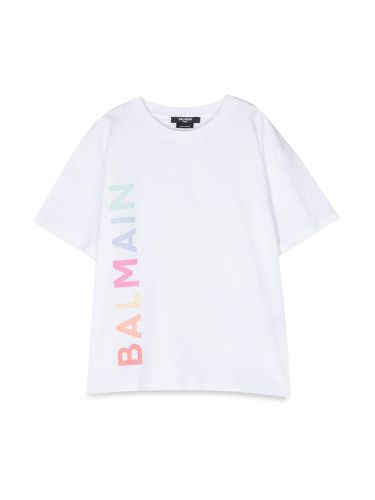 Multicolor vertical logo mc t-shirt - balmain - Modalova