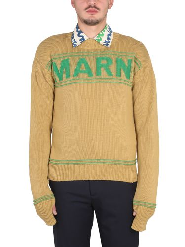 Marni knit sweatshirt with logo - marni - Modalova