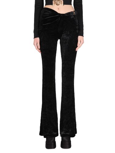 Versace velvet flared pants - versace - Modalova