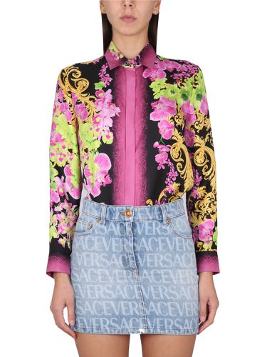 Orchid jellyfish print shirt - versace - Modalova