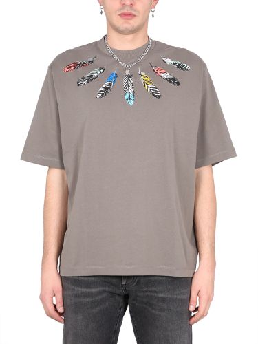 T-shirt collar feathers - marcelo burlon county of milan - Modalova