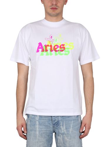 Aries trippy aye duck t-shirt - aries - Modalova