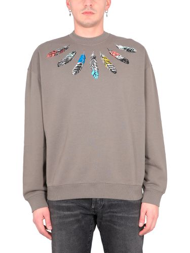 Collar feather sweatshirt - marcelo burlon county of milan - Modalova