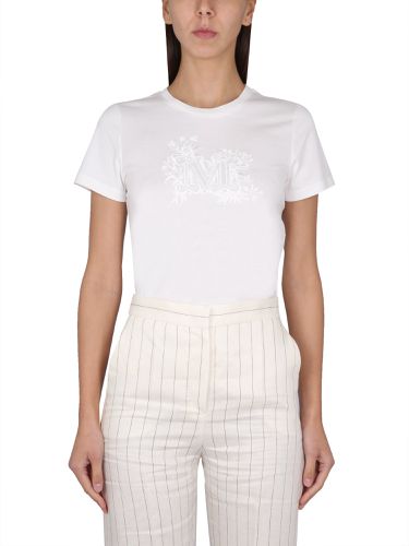 T-shirt with logo embroidery - max mara - Modalova