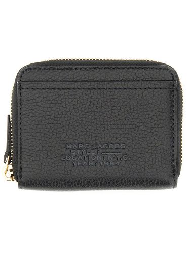 Leather wallet with zipper - marc jacobs - Modalova