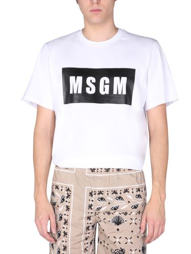 Msgm t-shirt with logo box - msgm - Modalova