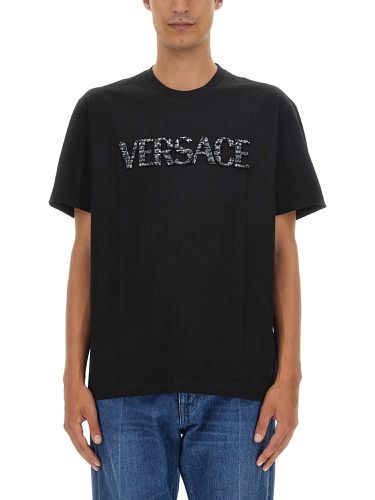 Versace crocodile logo t-shirt - versace - Modalova