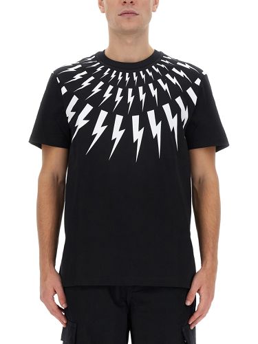 Fairisle thunderbolt" t-shirt - neil barrett - Modalova