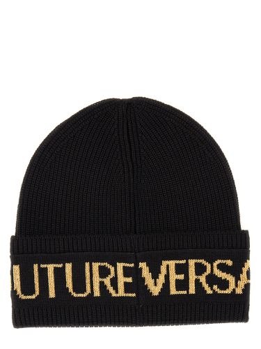 Beanie hat with logo - versace jeans couture - Modalova