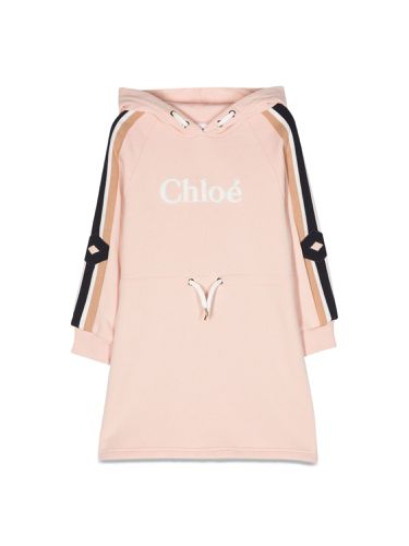 Chloe' hooded dress with logo - chloe' - Modalova