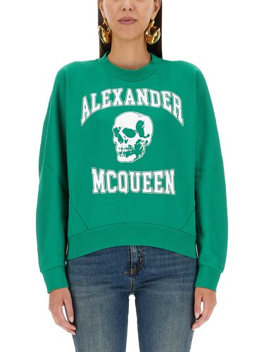 Varsiity skull sweatshirt - alexander mcqueen - Modalova